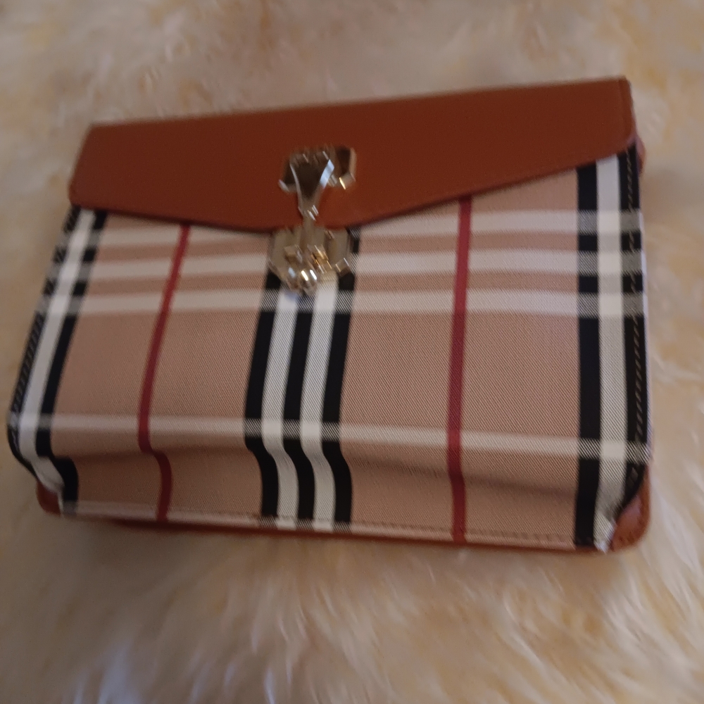 Plaid Tan and Brown Women's Bag